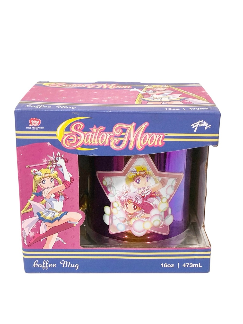 Sailor Moon Anodized Mug Star Super Sailor Moon Chibiusa Just Funky Cup 16oz NEW